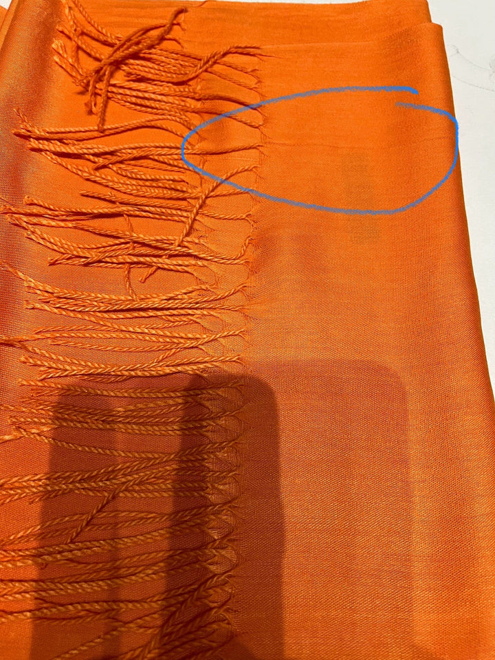 Scarves Australia Fashion Scarf NOT QUITE PERFECT - Pashmina Shawl Mandarin Orange Lightweight