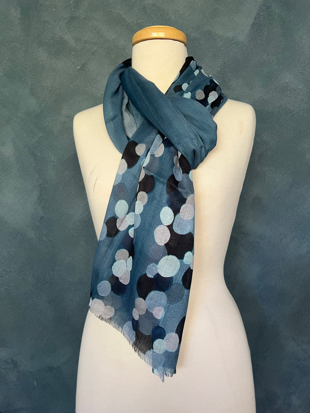 Scarves Australia Fashion Scarf Teal Dot Cotton Modal Scarf