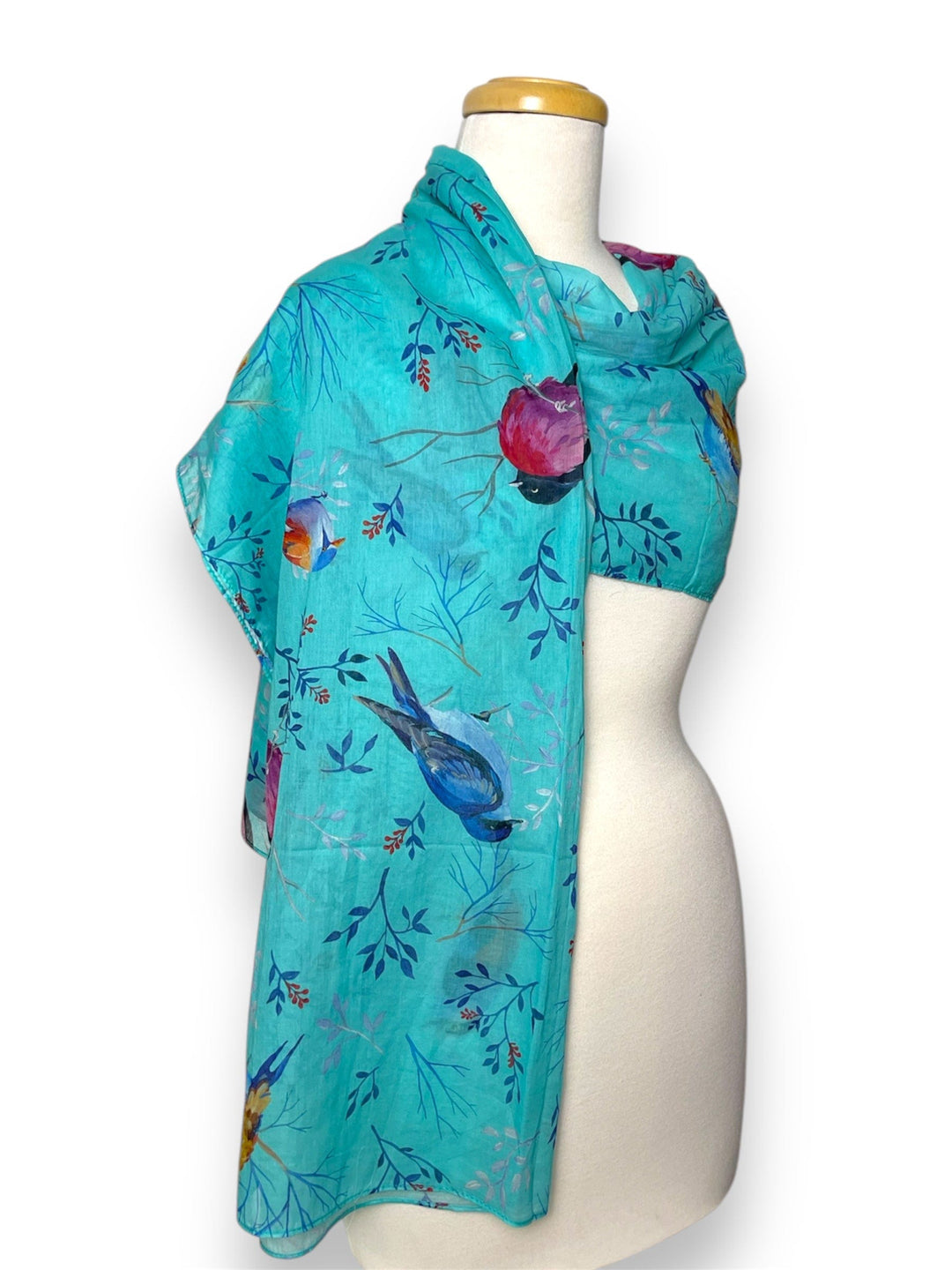 Scarves Australia Fashion Scarf 🦜 Turquoise Bird Scarf - Cotton - New!