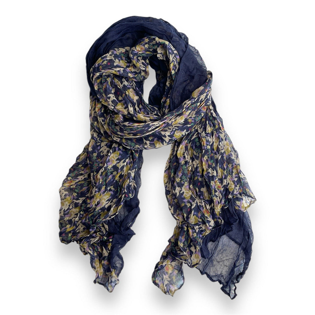 Scarves Australia Fashion Scarves Crinkle Scarf - Navy Floral