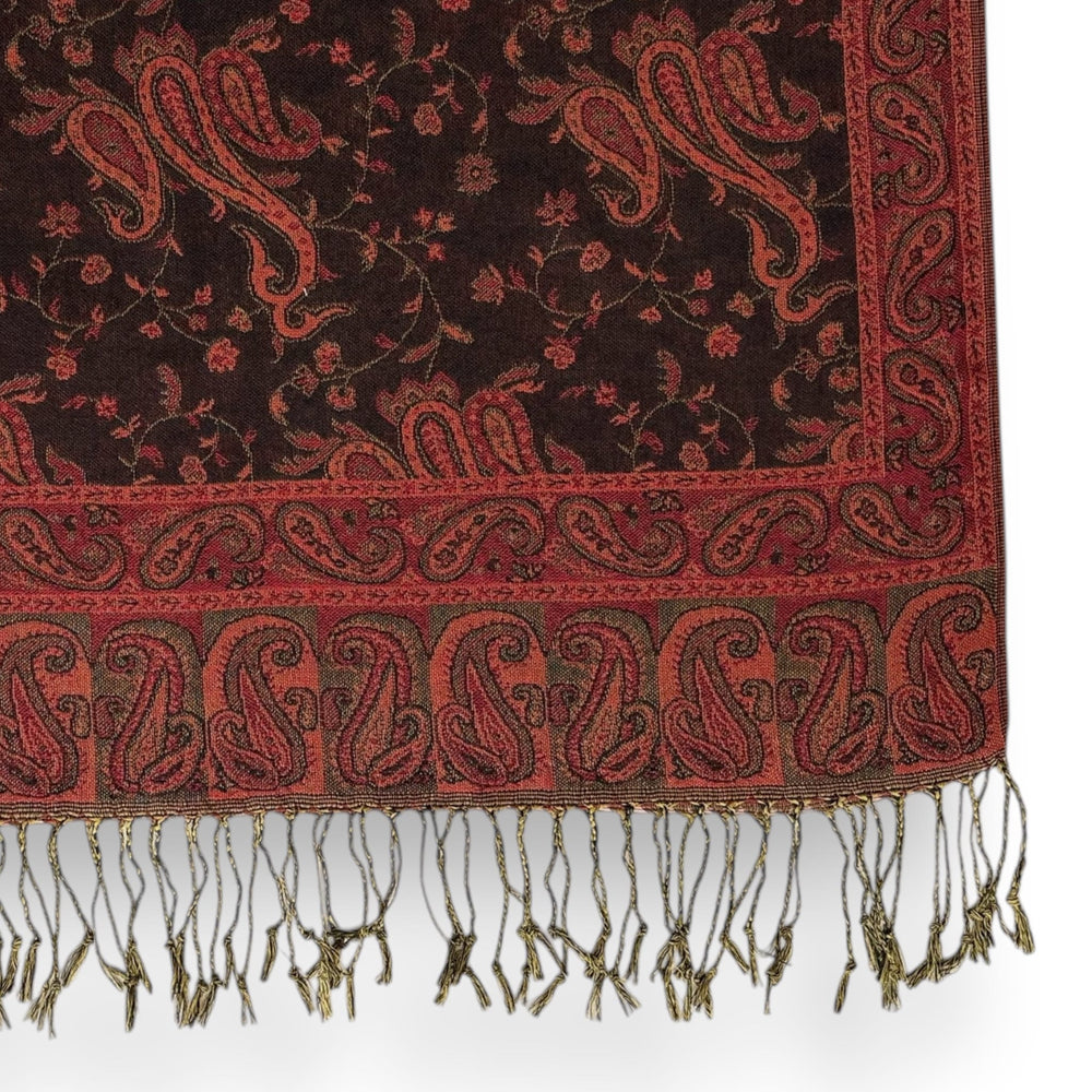 Scarves Australia Fashion Scarves Deep Red Paisley Scarf