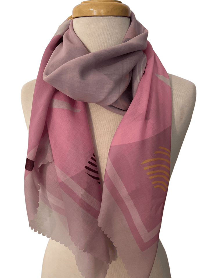 Scarves Australia Fashion Scarves Pink Lilac Pastel Scarf -Square Scarf w Gift Box