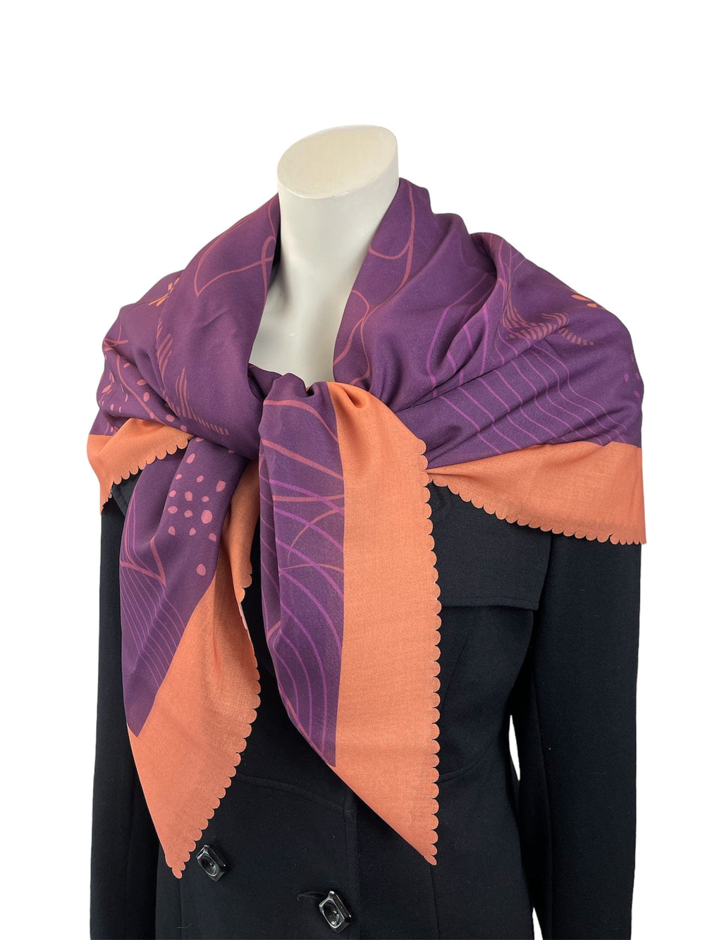 Scarves Australia Fashion Scarves Purple Ochre Square Scarf - Winter