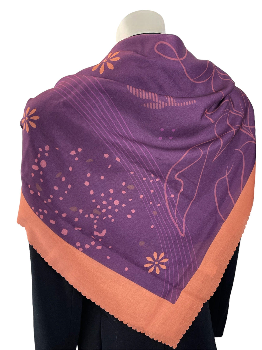 Scarves Australia Fashion Scarves Purple Ochre Square Scarf - Winter