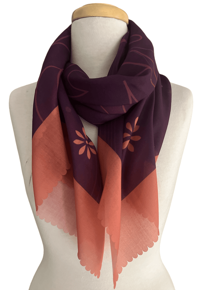 Scarves Australia Fashion Scarves Purple Scarf with Gift Box - Square Scarf