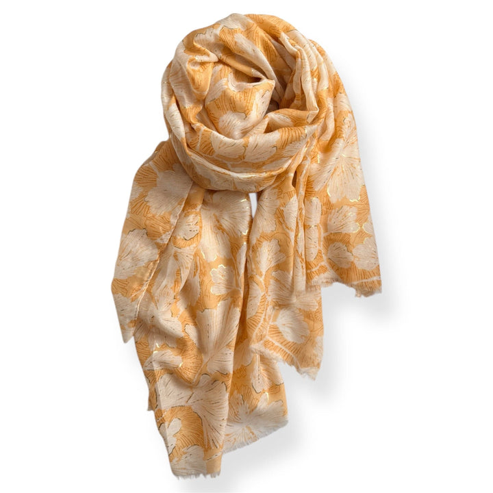 Scarves Australia Fashion Scarves Scarf - Warm Apricot Gold Foil