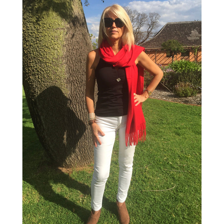 Scarves Australia Fashion Scarves ❤️ Scarlet Red Pashmina Shawl