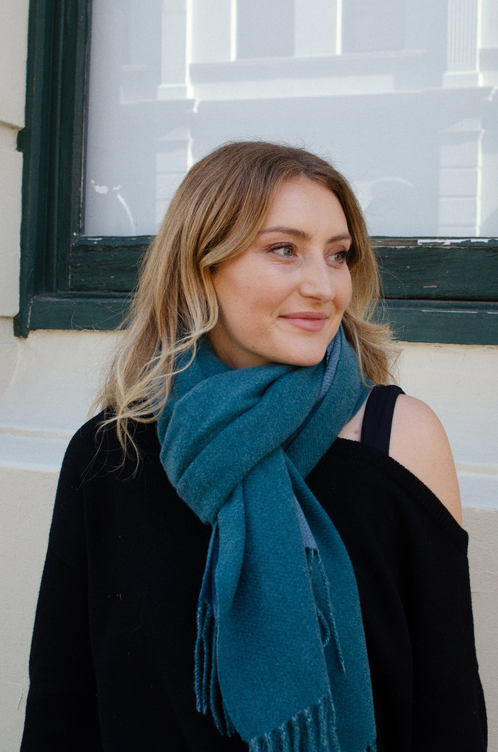 Scarves Australia Fashion Scarves Teal Winter Scarf - Duo Tone - Teal Blue
