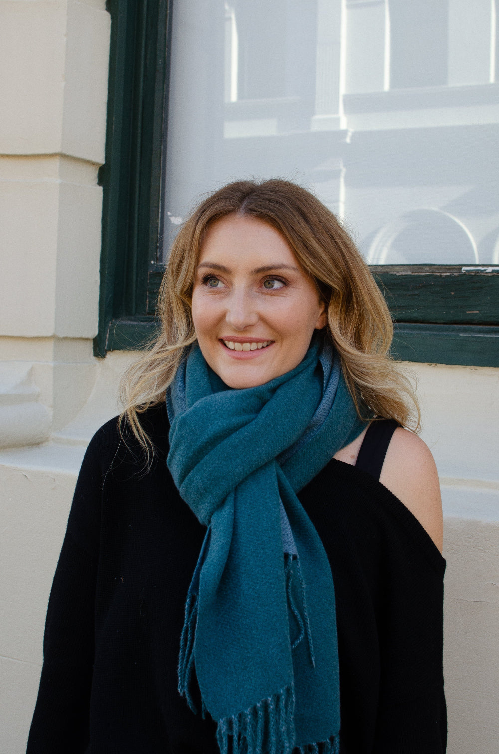 Scarves Australia Fashion Scarves Teal Winter Scarf - Duo Tone - Teal Blue