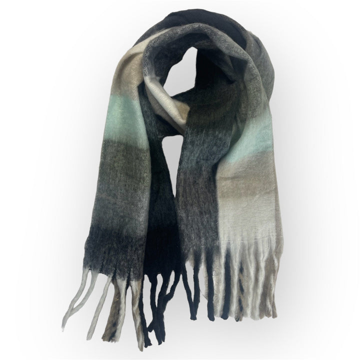 Scarves Australia Fashion Scarves ❄️ Thick Warm Plaid Scarf - Mint Grey