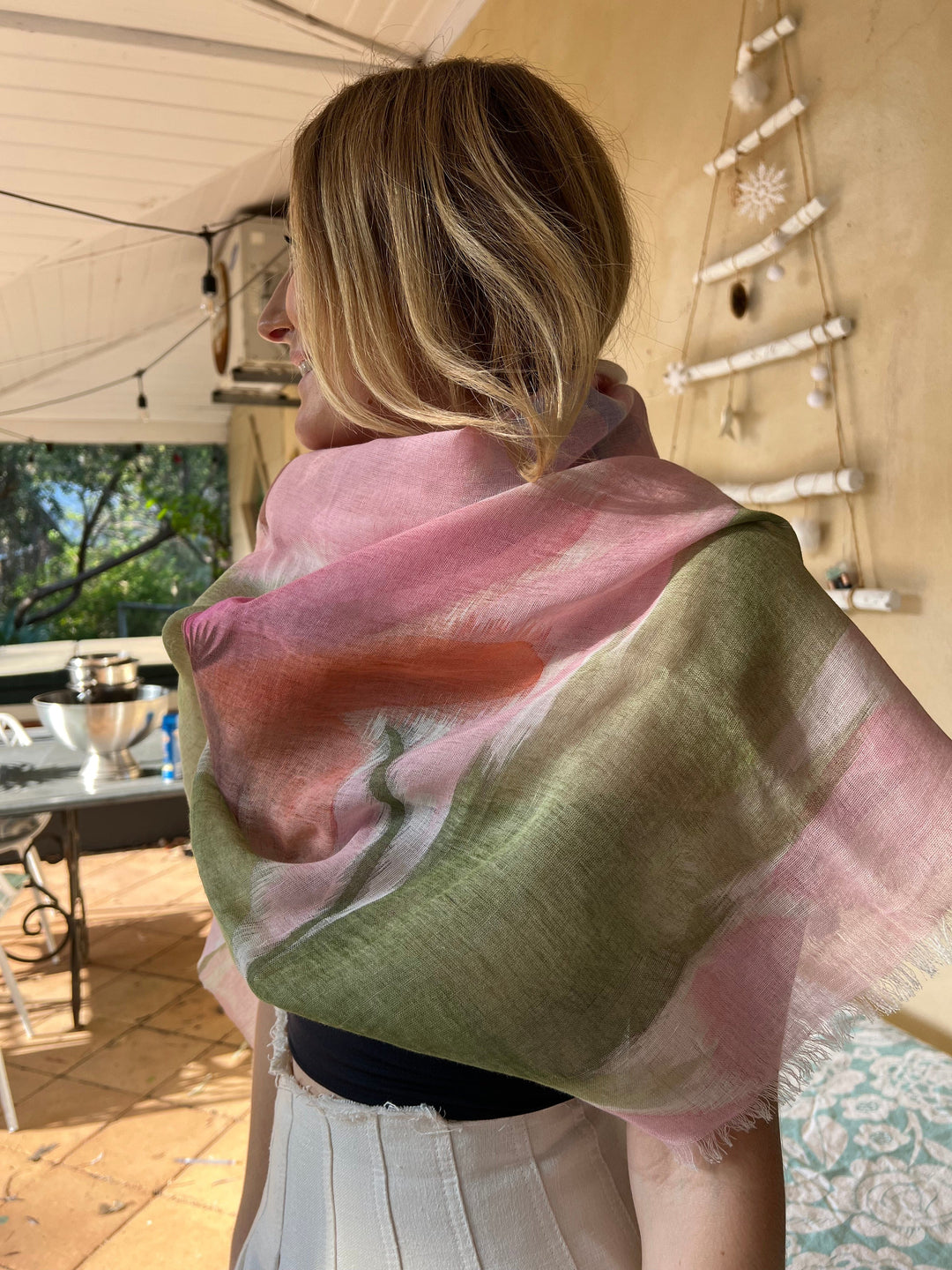 Scarves Australia Linen Scarves ⭐️ Linen Cotton Scarf Pastel Multicoloured