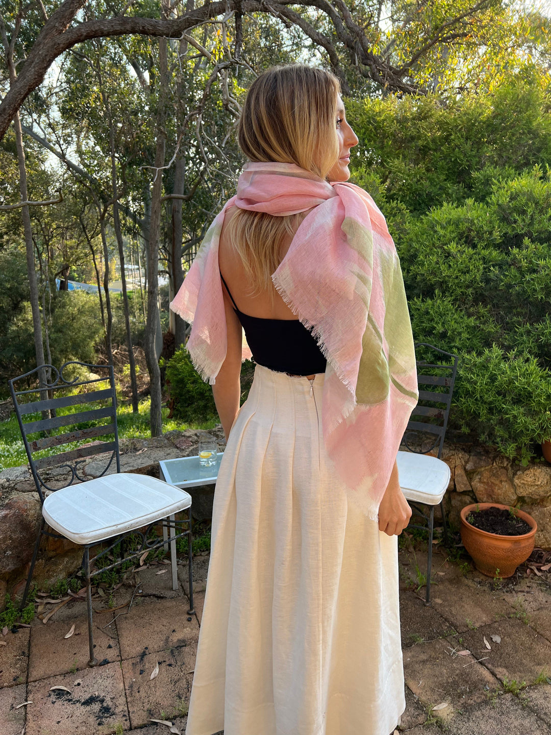 Scarves Australia Linen Scarves ⭐️ Linen Cotton Scarf Pastel Multicoloured