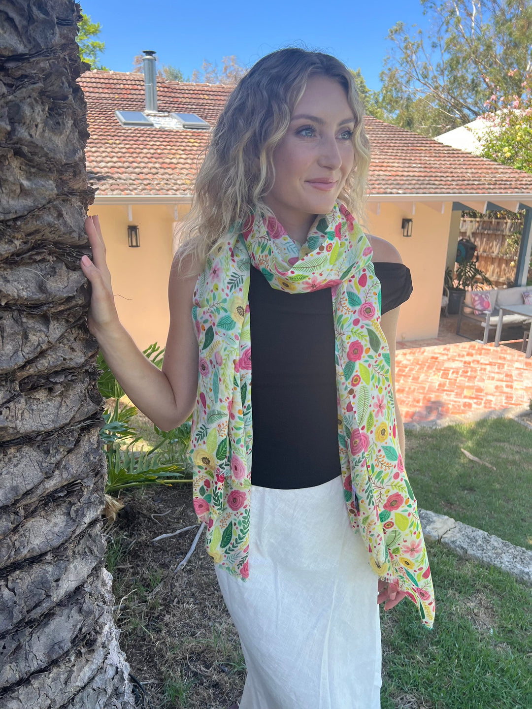 Scarves Australia Luxury Scarf Floral Scarf - Spring Garden