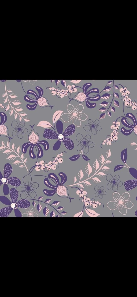 Scarves Australia Luxury Scarves Floral Scarf - Fine Wool Luxury - Grey Purple Pink