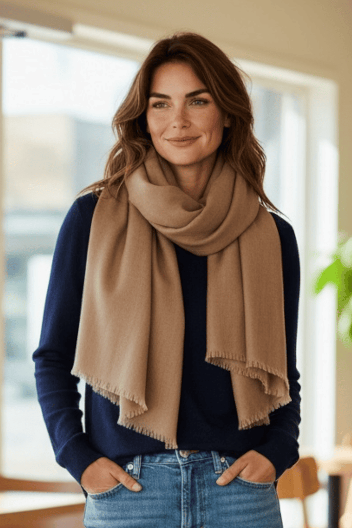 Scarves Australia Luxury Scarves Luxury Cashmere Shawl - Warm Toffee