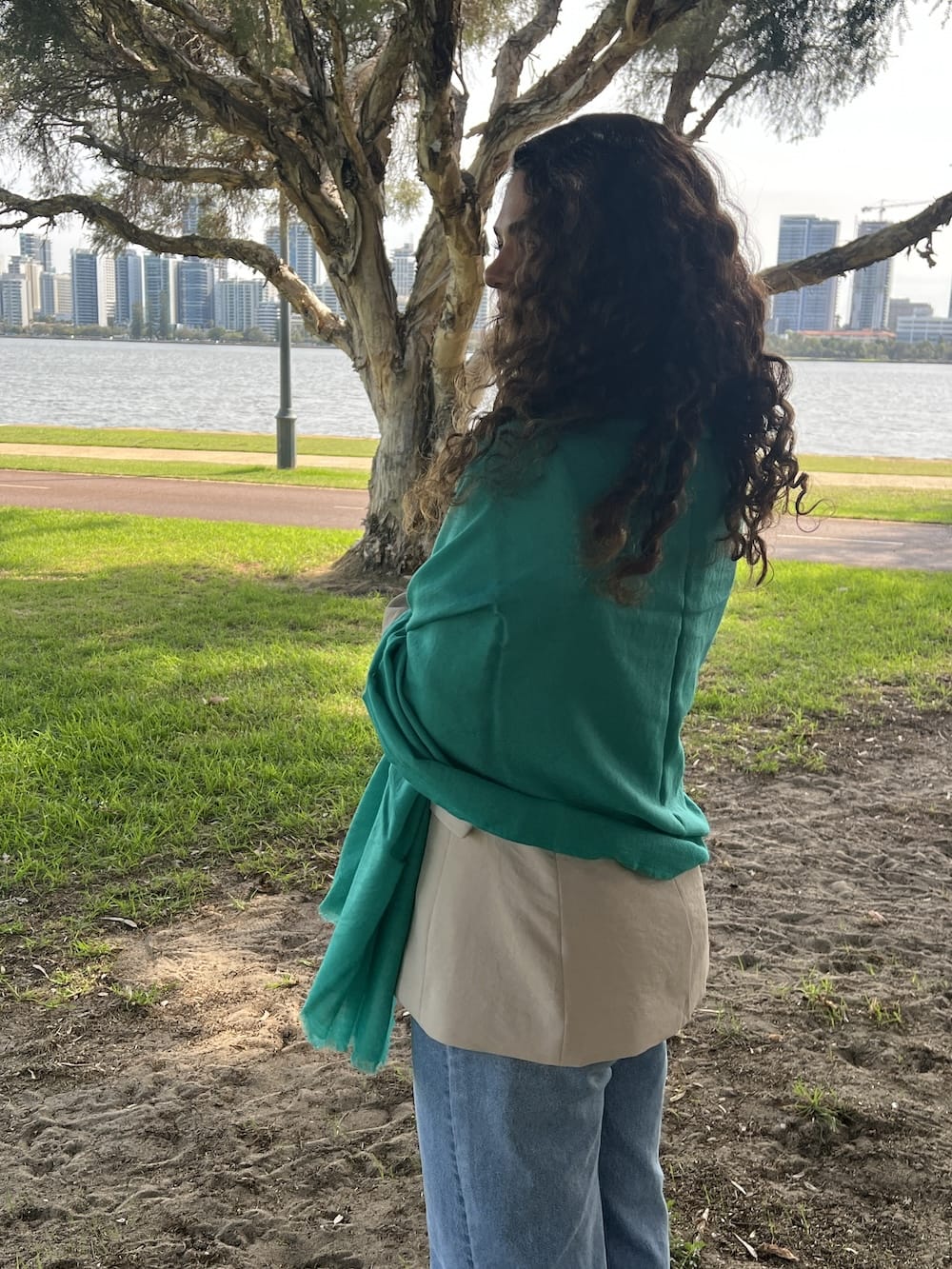 Scarves Australia Luxury Scarves Luxury Shawl - Deep Aegean Turquoise