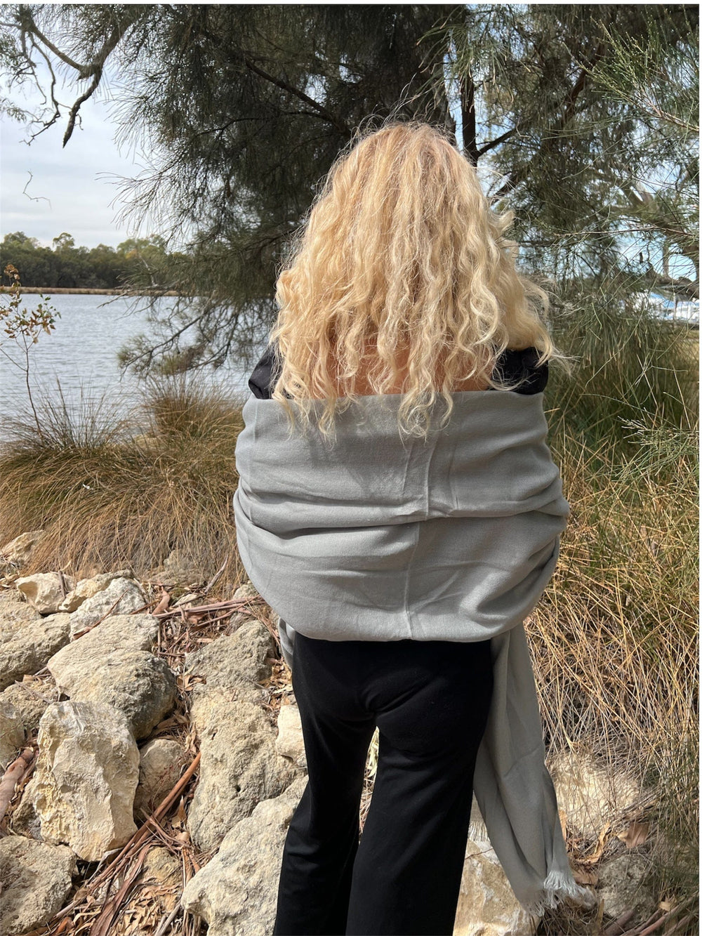 Scarves Australia Luxury Scarves Luxury Shawl Pure Cashmere Premium - Grey