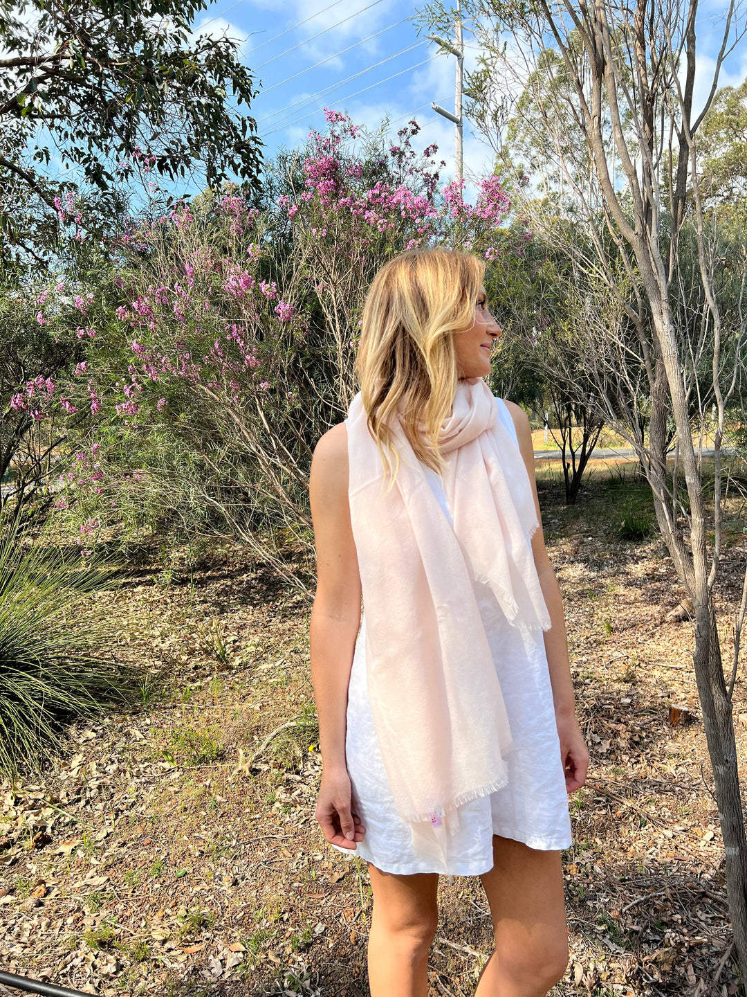 Scarves Australia Luxury Scarves ✨ Luxury Shawl - Silk Cashmere - Delicate Rose Quartz