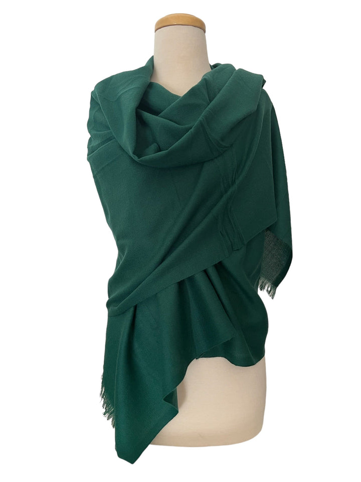 Scarves Australia Luxury Scarves 🌺 Pashmina Shawl - Deep Green Teal - Pure Cashmere