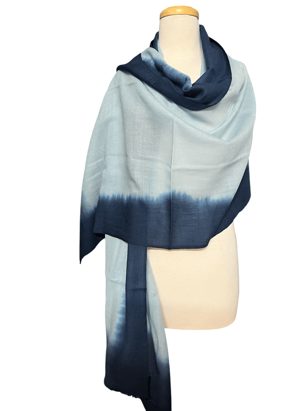 Scarves Australia Luxury Scarves Pure Wool Scarf - Blue Cascade - Luxury Twill