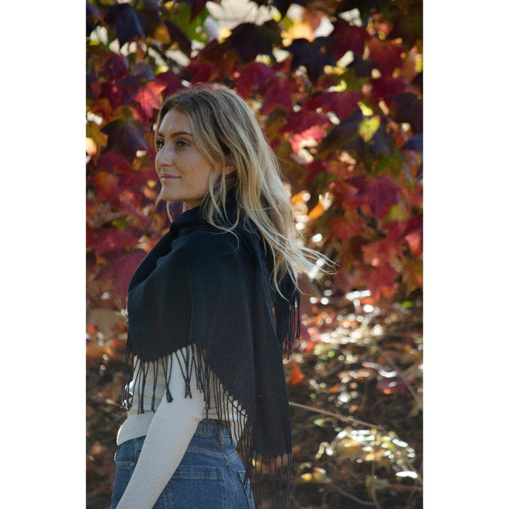 Scarves Australia Pashmina Shawls Black Pashmina Shawl -Thicker Weight