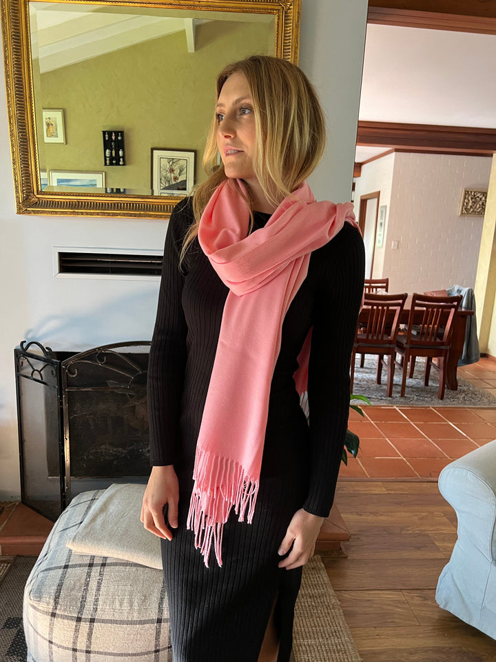 Scarves Australia Pashmina Shawls 🦩 Pink Pashmina Shawl - Flamingo