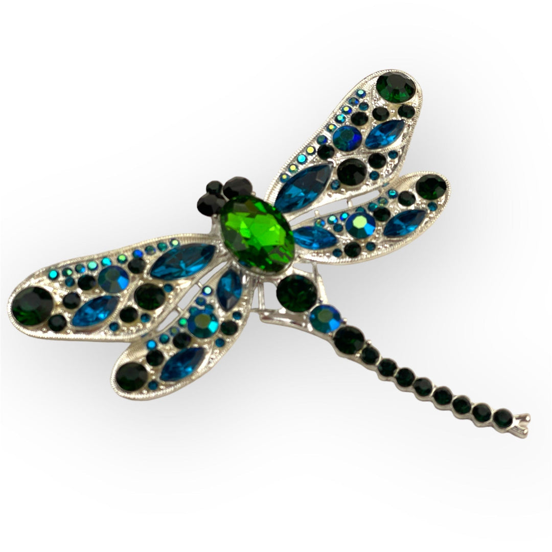 Scarves Australia Scarf pins Dragonfly Brooch - Green Blue