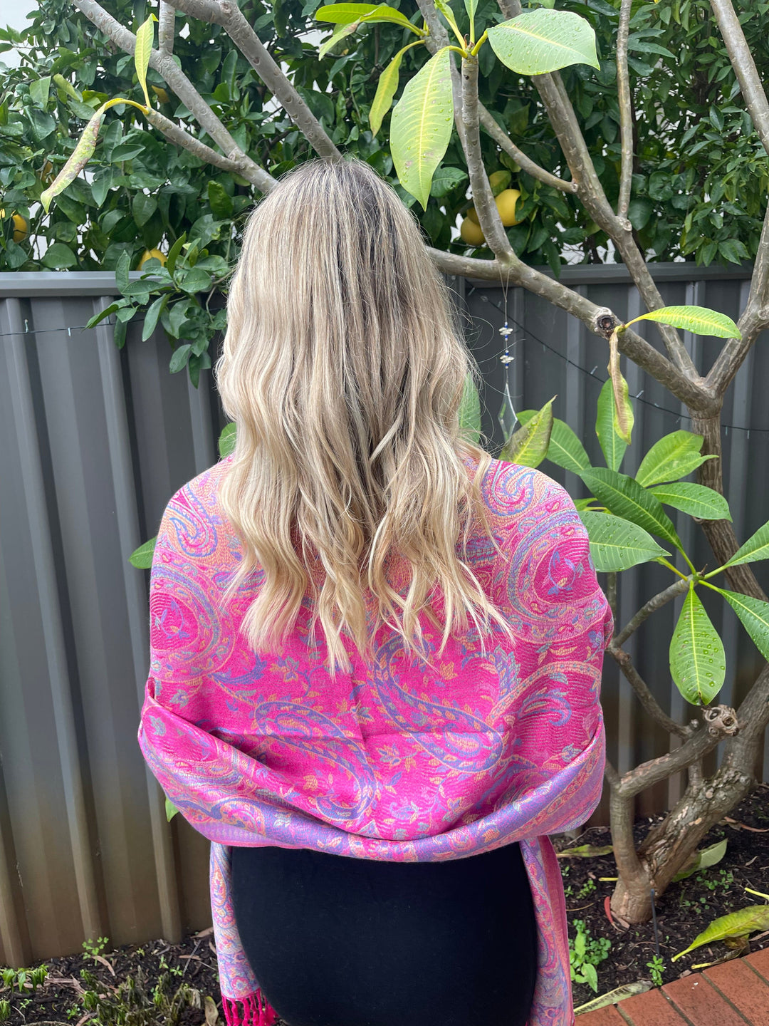Scarves Australia Scarves & Shawls Pashmina Classic Paisley - Bright Pink Multicoloured