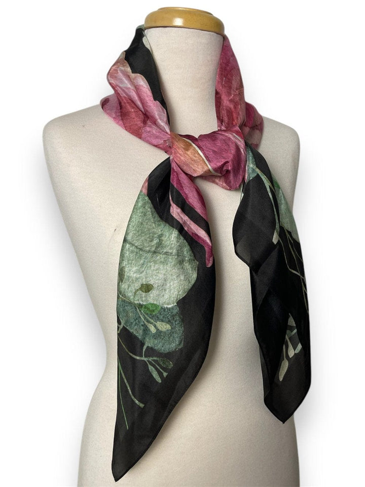 Scarves Australia Silk Scarf 🌸 Silk Scarf - Pink Grevillea - Square Scarf