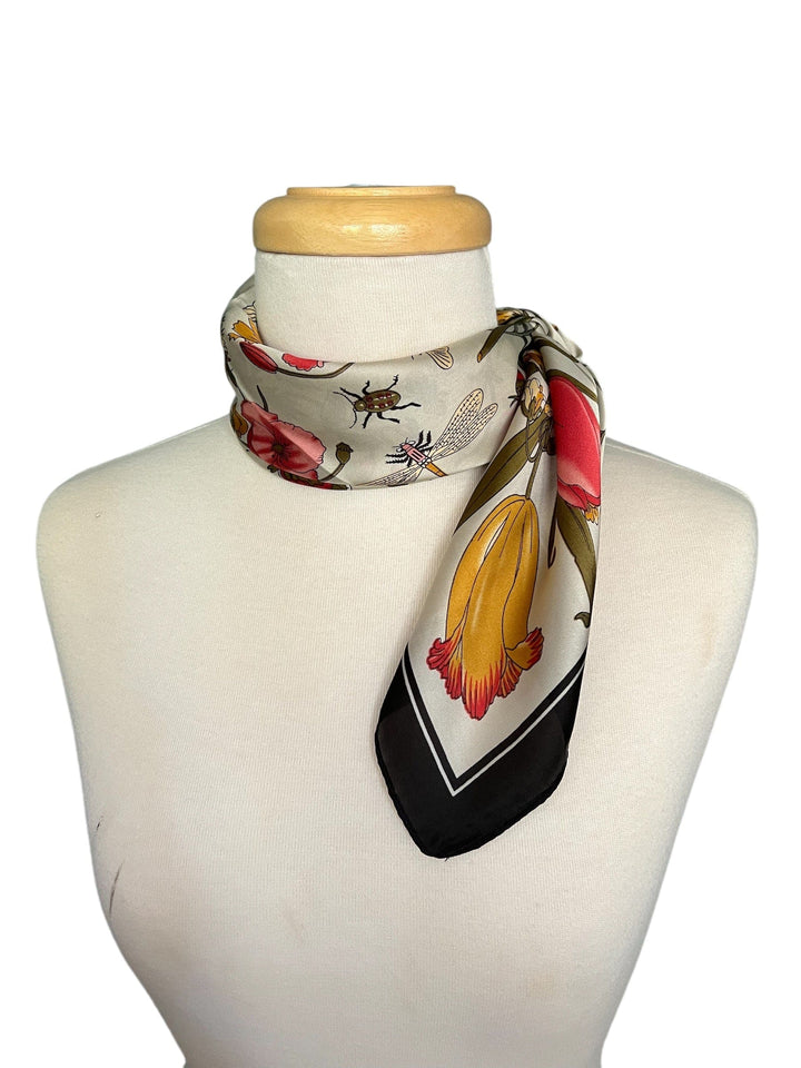 Scarves Australia Silk Scarves Floral Scarf Butterflies - Square - Head Scarf