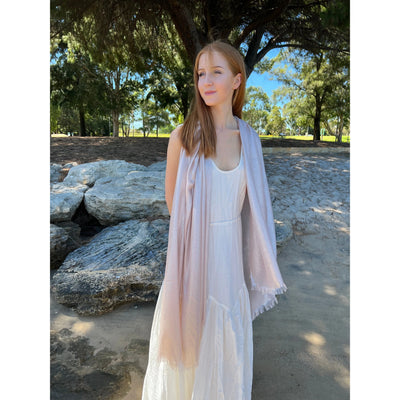 Scarves Australia Silk Scarves 🥂 Metallic Scarf - Glamour Shawl - Champagne