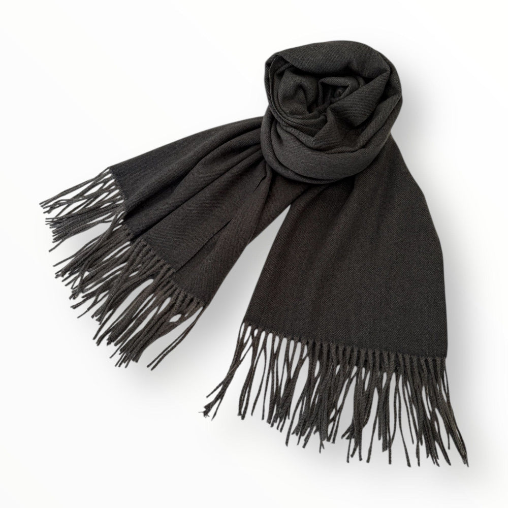 Scarves Australia Thick Pashmina Style Scarf - Charcoal Grey