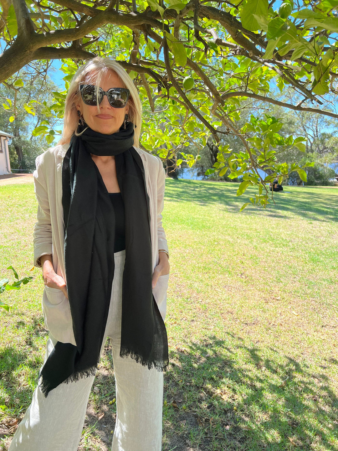 Scarves Australia Apparel & Accessories ⭐️ Cashmere Pashmina Black - Pure Cashmere Luxury