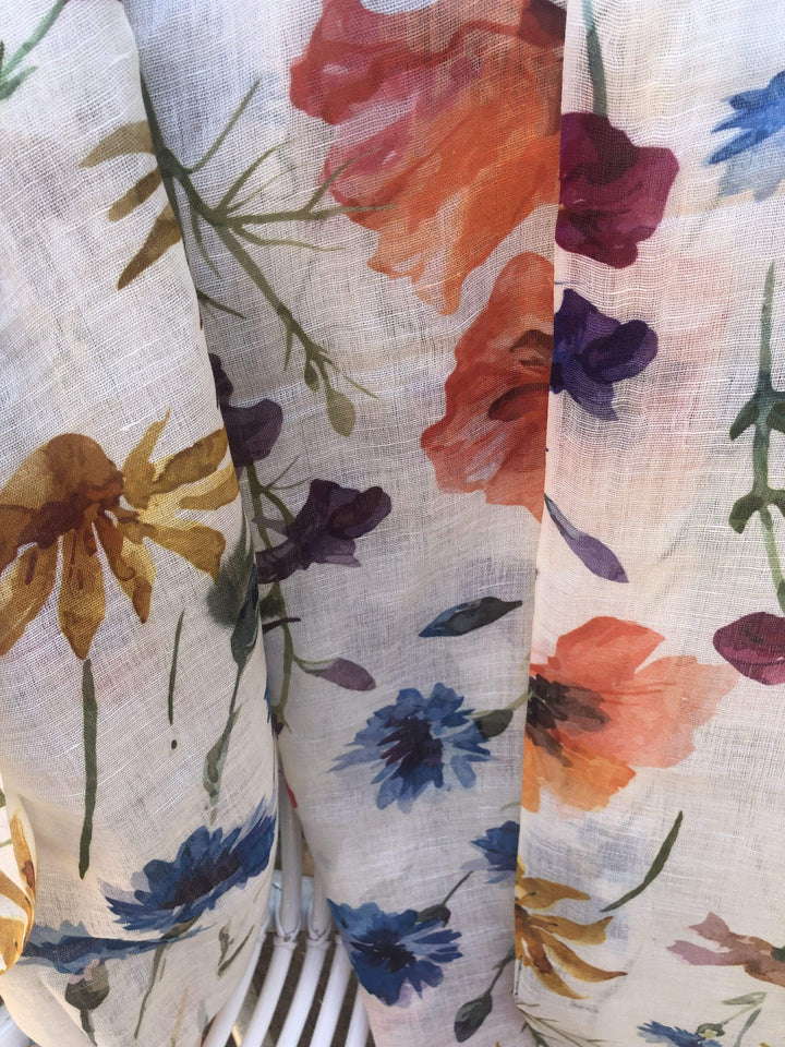 Scarves Australia Apparel & Accessories Floral Delight -Scarf  Linen Cotton