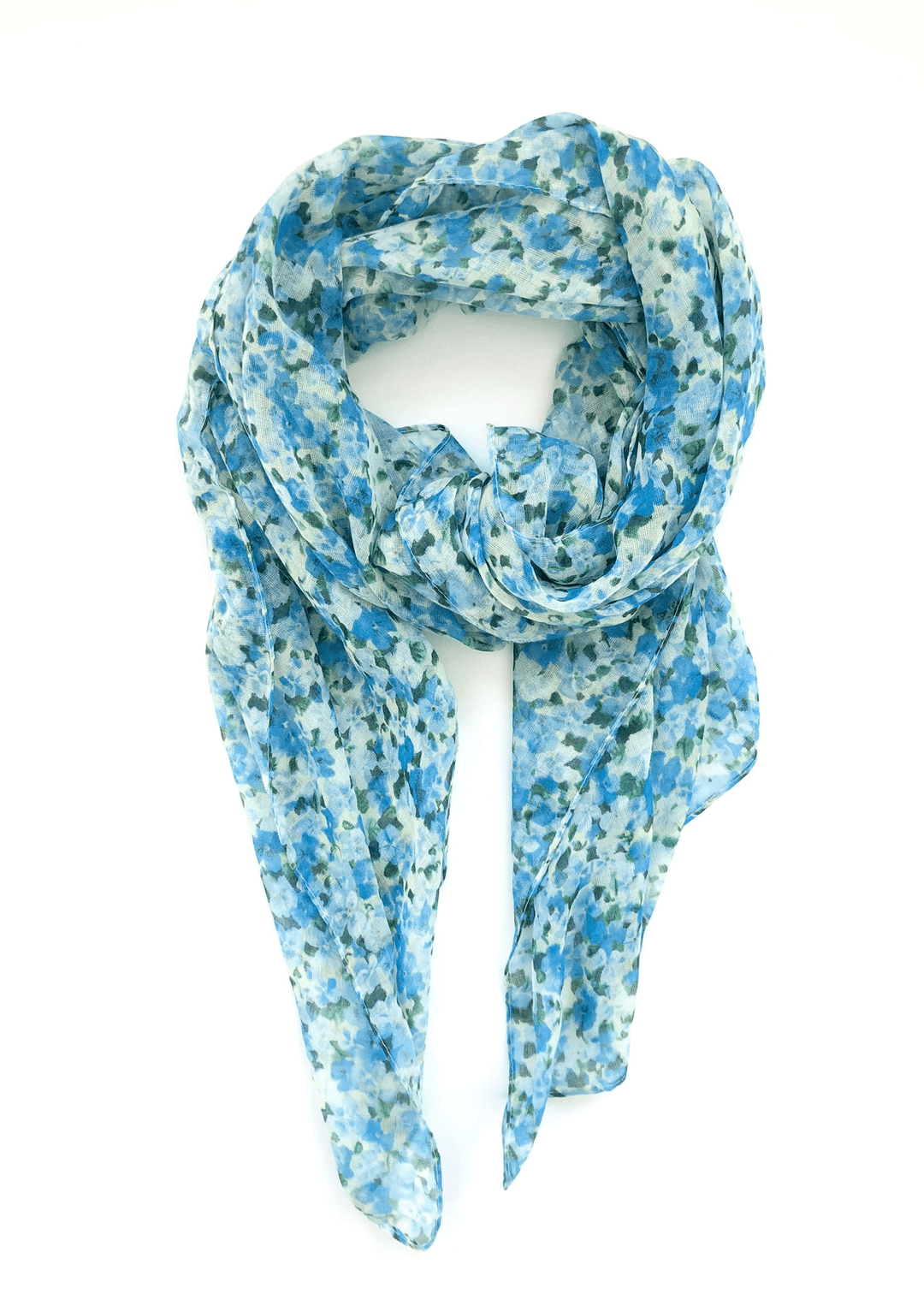 Scarves Australia Apparel & Accessories Floral Scarf - Blue Forget-Me-Not Blue - Spring Scarf