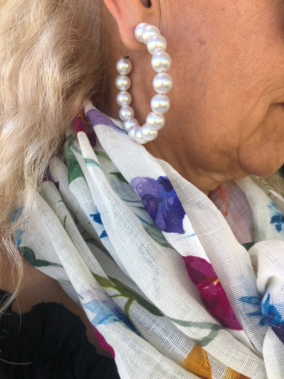Scarves Australia Apparel & Accessories Linen Scarf -Multi Floral Delight