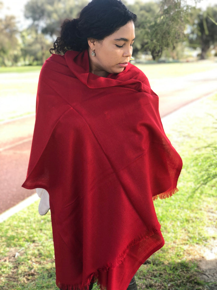 Scarves Australia Apparel & Accessories Luxury Pashmina Red - Pure Cashmere
