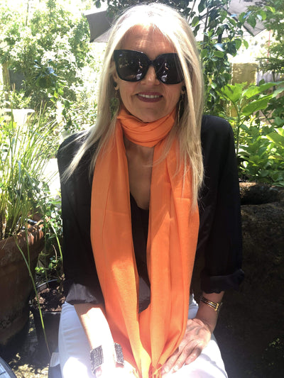 Scarves Australia Apparel & Accessories Orange Summer Pashmina