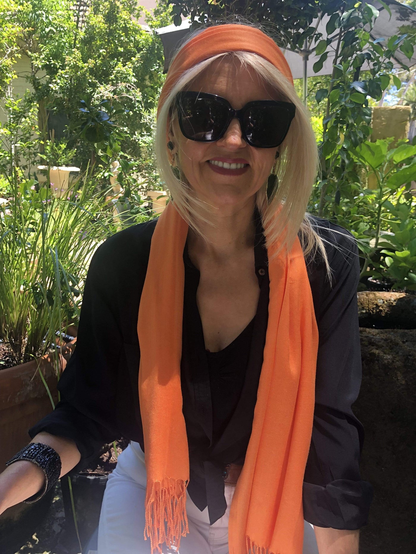 Scarves Australia Apparel & Accessories Orange Summer Pashmina