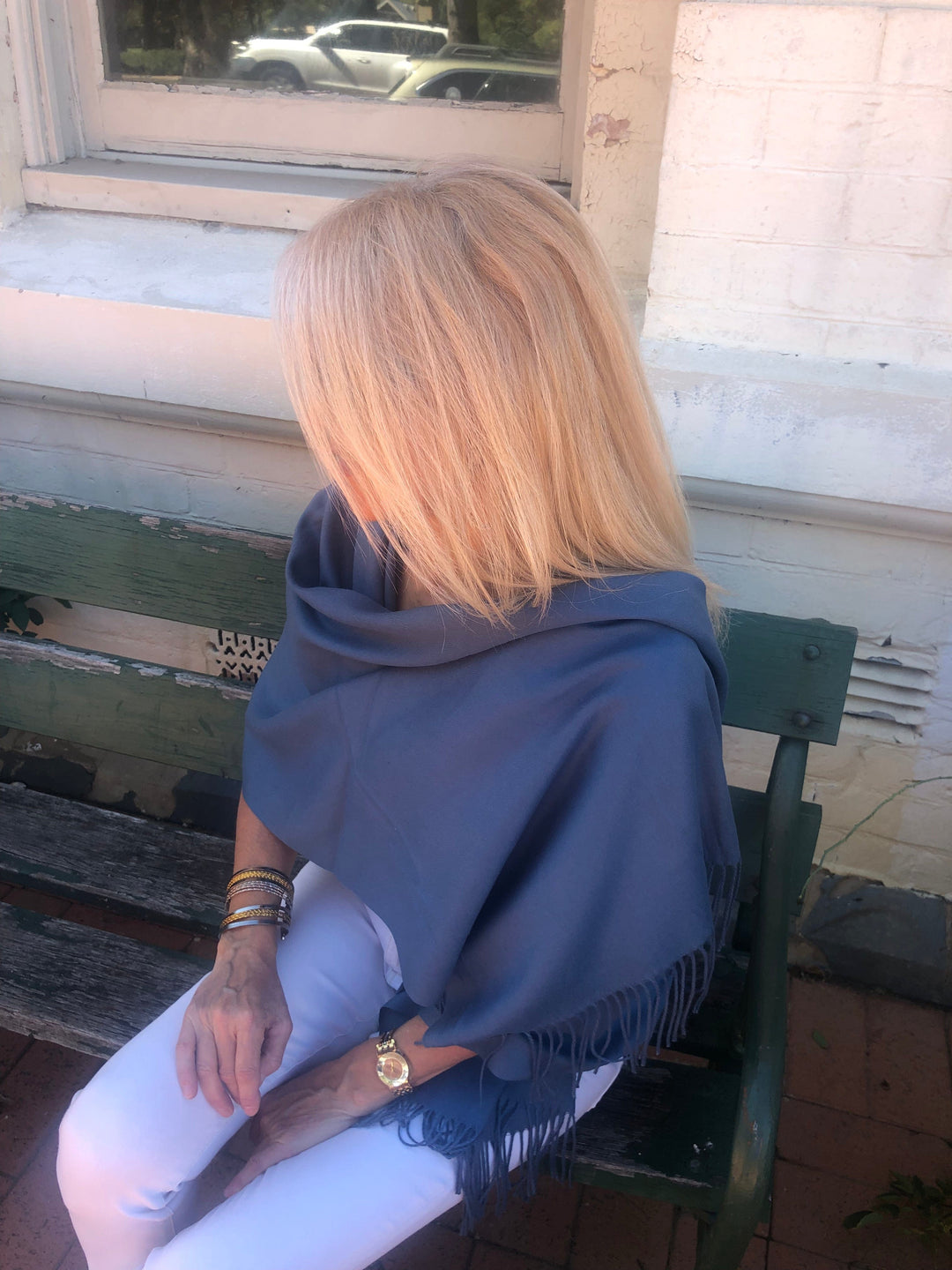 Scarves Australia Apparel & Accessories Pashmina Shawl - Marine Blue