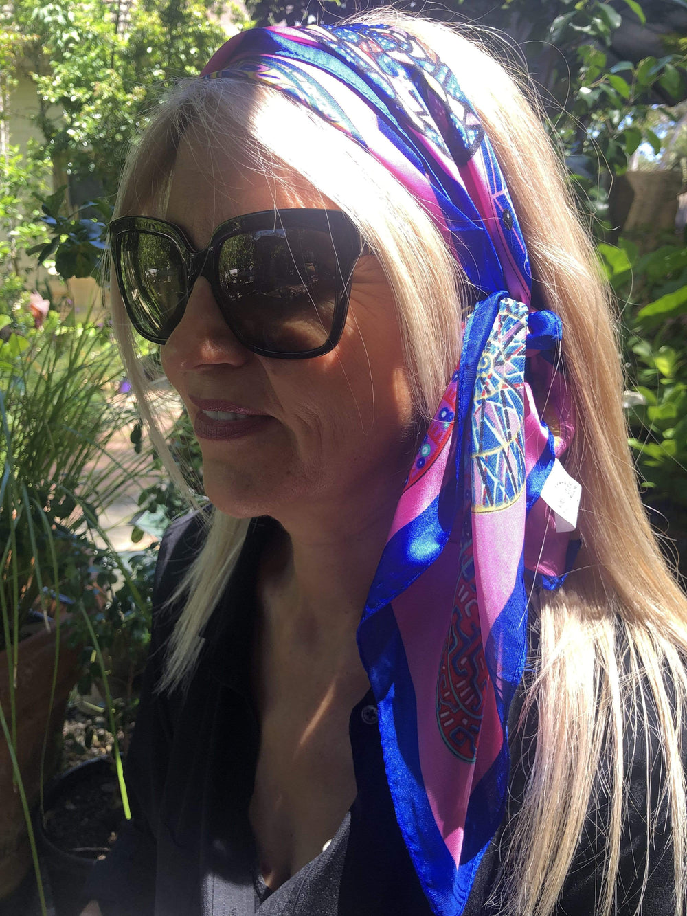 Scarves Australia Apparel & Accessories Silk Scarf Multicoloured Pinks and Blues