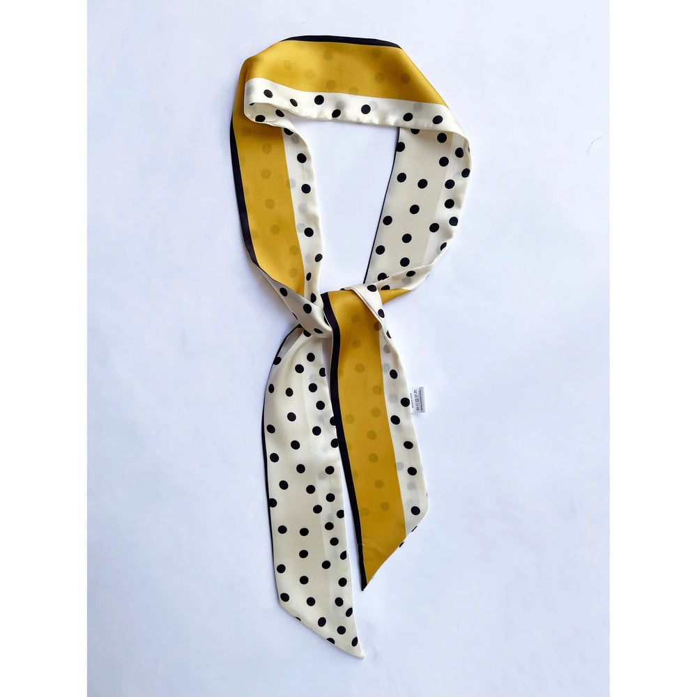 Scarves Australia Fashion Scarves Skinny Scarf - Dot Scarf -Neck Scarf - Mustard Stripe