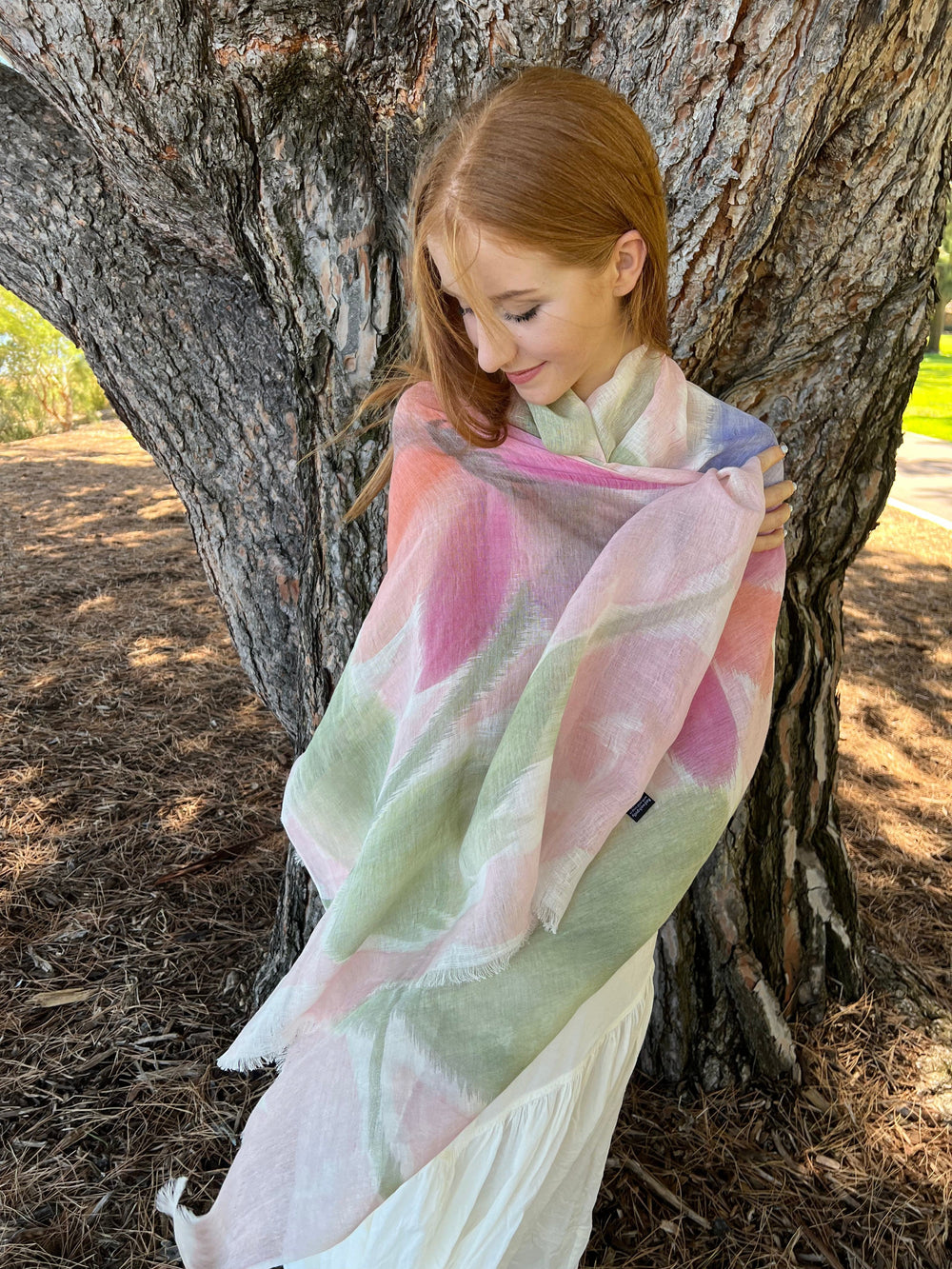 Scarves Australia Linen Scarves ⭐️ Linen Scarf Pastel Multicoloured