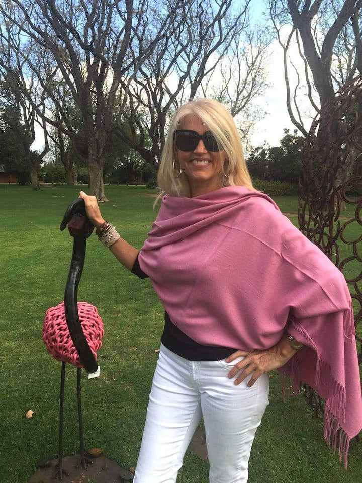 Scarves Australia Luxury Scarves Dusky Pink Pashmina Cashmere - Pre- Order Now!