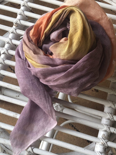 Scarves Australia Luxury Scarves Linen Cotton  Scarf Chocolate and Caramel