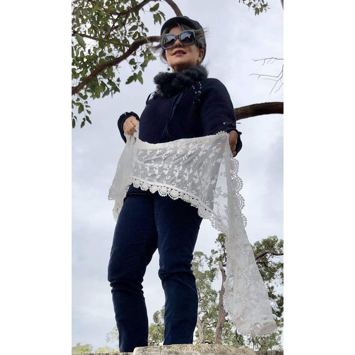 Scarves Australia Luxury Scarves Off White Vintage Lace Scarf