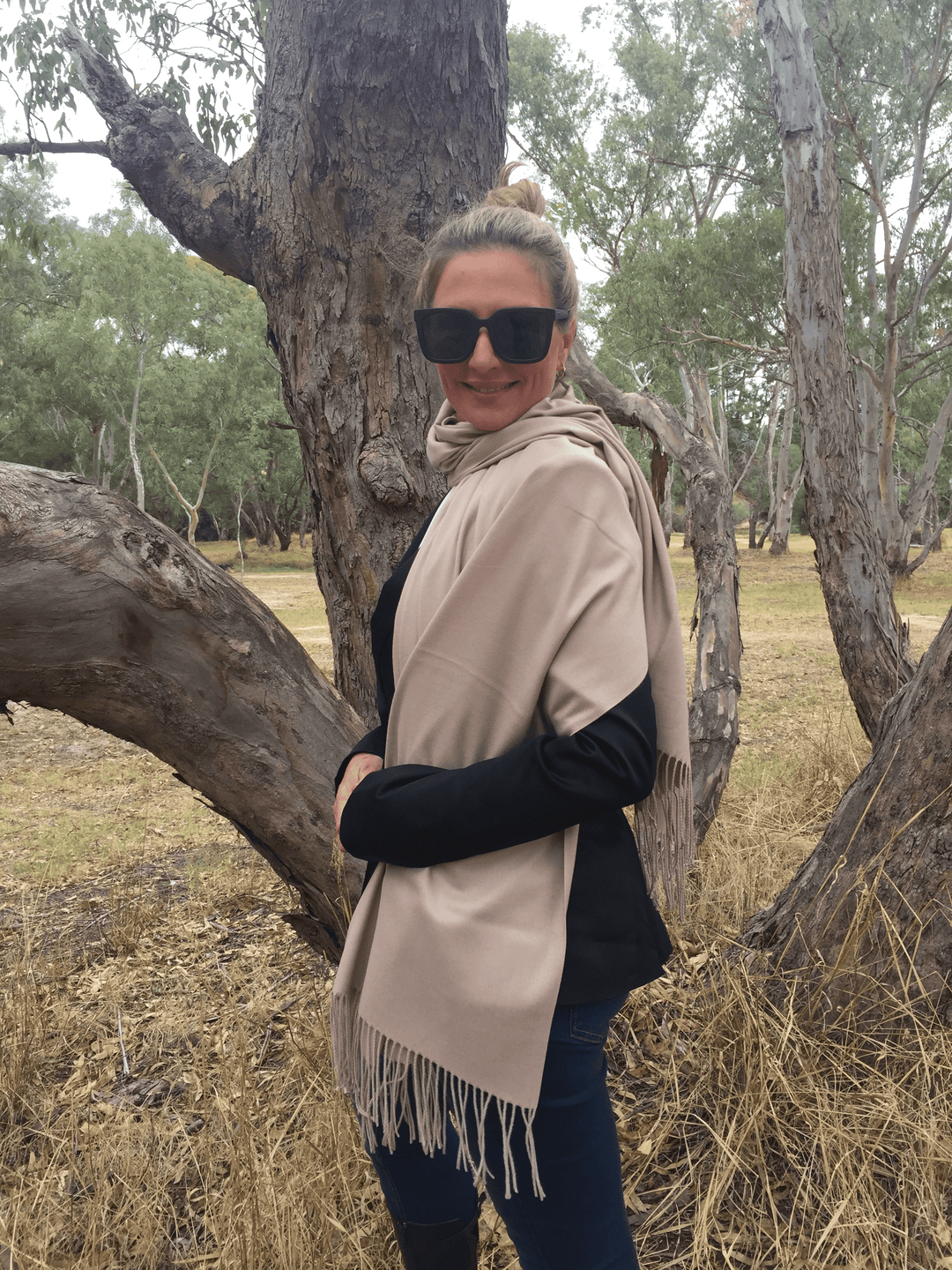 Scarves Australia Luxury Scarves Pashmina Taupe Natural Beige