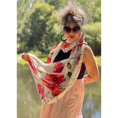 Scarves Australia Luxury Scarves Poppy Scarf Bloom Deluxe