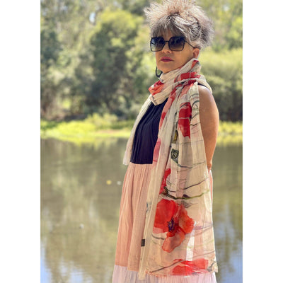 Scarves Australia Luxury Scarves Poppy Scarf Bloom Deluxe