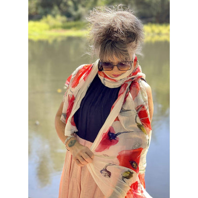 Scarves Australia Luxury Scarves Poppy Scarf Bloom Deluxe